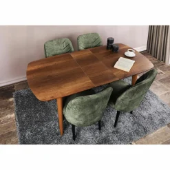 Table à manger Retro marron -130+30x75x80 cm