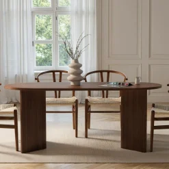 Table à manger Sablin noyer - 180x75x89.5 cm