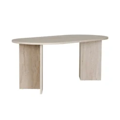 Table à manger Sablin travertin - 180x75x89.5 cm