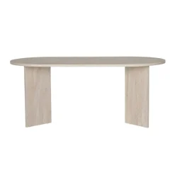 Table à manger Sablin travertin - 180x75x89.5 cm