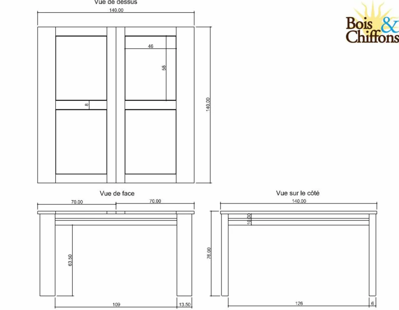 Table a manger carrée 140 cm Acacia Moon Marron - 140x140x76 cm