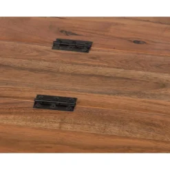 Table basse coffre carrée en acacia massif Naturel - 85x85x50 cm