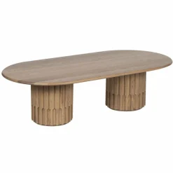 Table basse ovale Chêne Dalta Marron - 152x76x42 cm