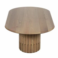 Table basse ovale Chêne Dalta Marron - 152x76x42 cm