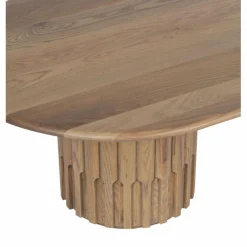 Table basse ovale Chêne Dalta Marron - 152x76x42 cm