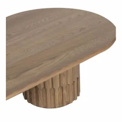 Table basse ovale Chêne Dalta Marron - 152x76x42 cm