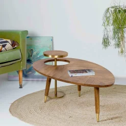 Table basse ovale Kensington MERCANA Marron - 130x70x50 cm