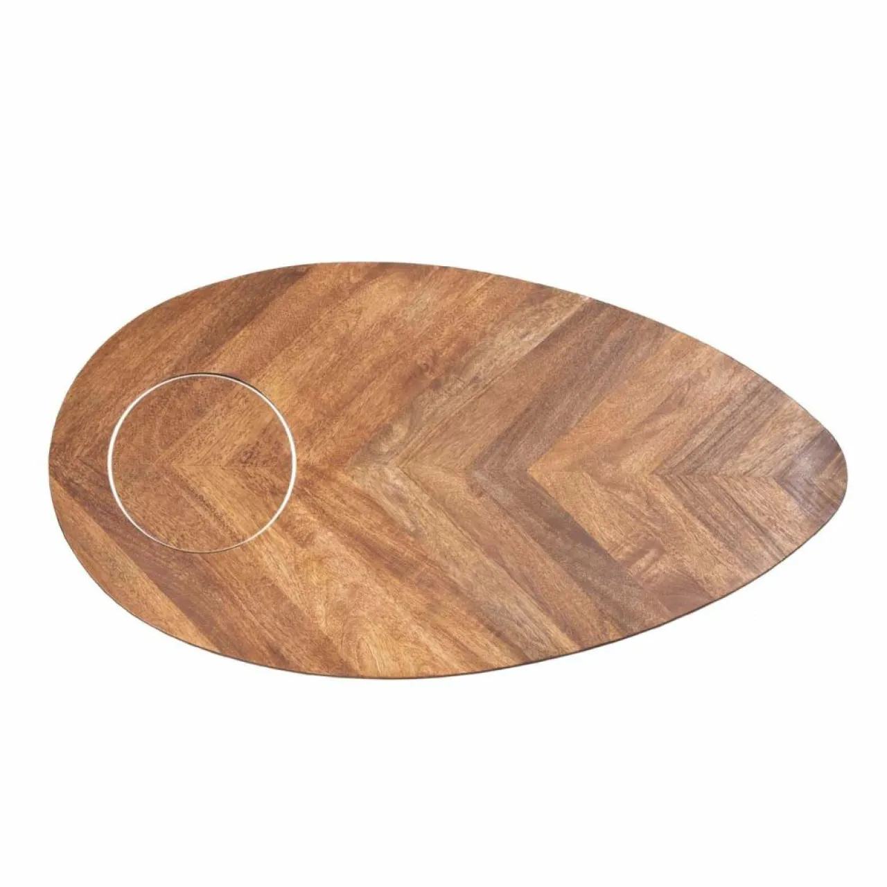 Table basse ovale Kensington MERCANA Marron - 130x70x50 cm