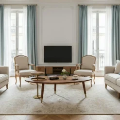 Table basse ovale Kensington MERCANA Marron - 130x70x50 cm