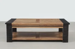 Table basse rectangulaire Acacia Moon Naturel - 130x70x40 cm