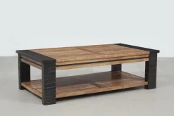 Table basse rectangulaire Acacia Moon Naturel - 130x70x40 cm