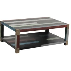 Table basse rectangulaire 120x80cm Manguier Pushkar Naturel - 120x80x45 cm