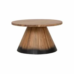 Table basse ronde bois 80 cm Acacia Dimona Naturel - 80x80x45 cm