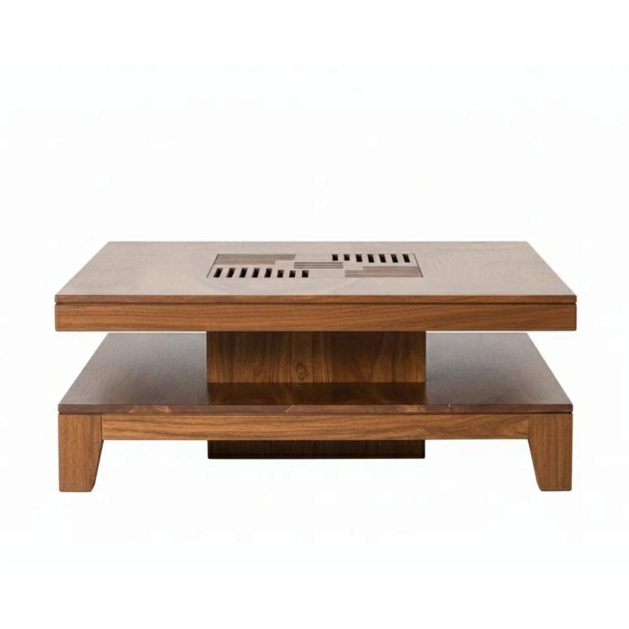 Table basse 110x110 cm Acacia Kavish II Marron - 110x110x40 cm