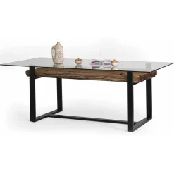 Table bois recyclé bois recyclé sufa marron - 200x100x76 cm