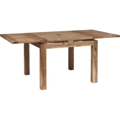 Table carrée à rallonges acacia gordon marron - 100x100x78 cm