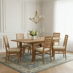 Table carrée 70x70 à rallonges Marron - 70x70x78 cm