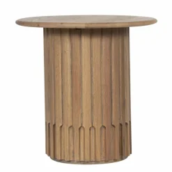 Table d'appoint ronde pour canapé Chêne Dalta Marron - 56x56x56 cm