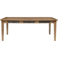 Table de repas 6 tiroirs manguier farm brun/miel - 200x100x76 cm