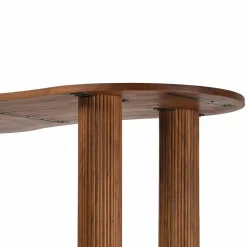 Table de repas ovale 3/4 pieds acacia arad marron - 200x90x76 cm
