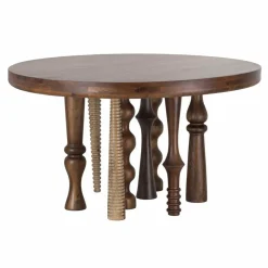 Table de repas ronde 140 cm Manguier Ramon Naturel - 140x140x76 cm