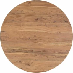 Table de repas ronde acacia dimona marron - D.140x76 cm