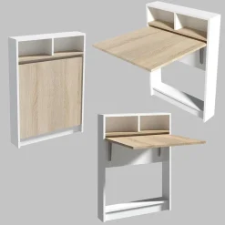 Table pliable Bracked ecru - 70x90x15 cm