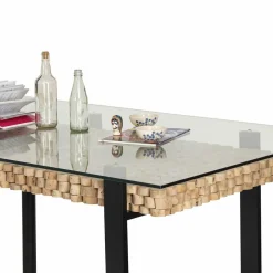 Table rectangulaire acacia sirin marron - 220x100x76 cm