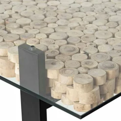 Table rectangulaire acacia sirin marron - 220x100x76 cm