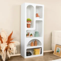 Étagère à livres Vénus blanche - 60x150x32 cm