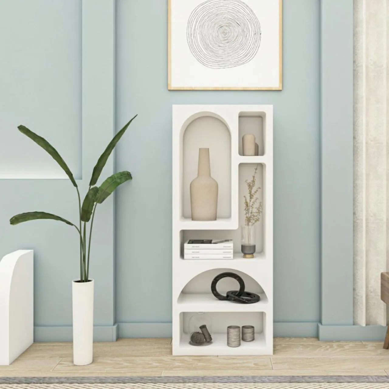 Étagère à livres Vénus blanche - 60x150x32 cm