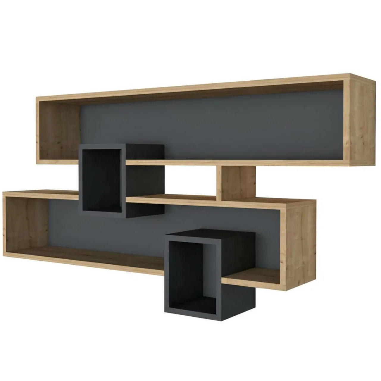 Étagère Karen saphir/anthracite - 120x22x72.2 cm