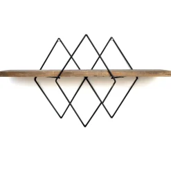 Étagère murale noyer noir - 60x32x15 cm