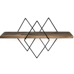 Étagère murale noyer noir - 60x32x15 cm