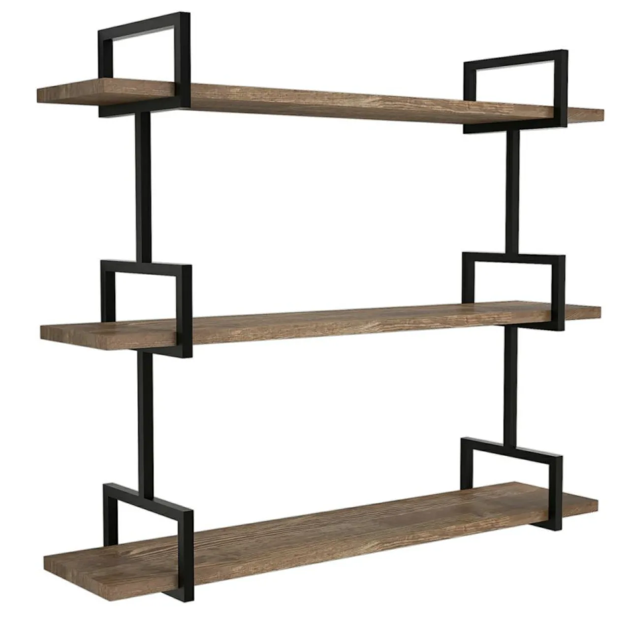 Étagère murale Uras noyer - 90x76x22,5 cm