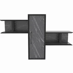 Étagère Olida-Bendire noire - 118.6x35x51.8 cm