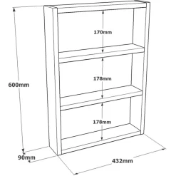 Étagère PR1A pin atlantique - 43.2x60x9 cm