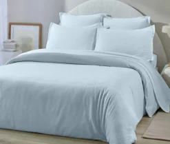 Taie d'oreiller 100% Flanelle de Coton bleue