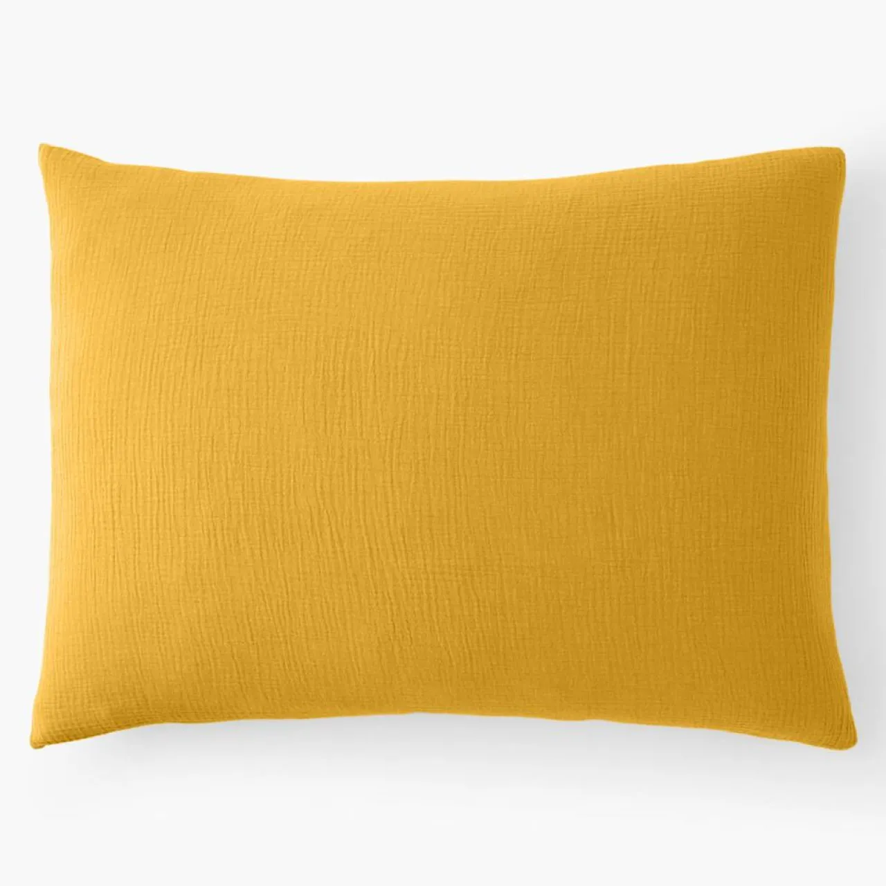 Taie d'oreiller 100% Gaze de coton jaune