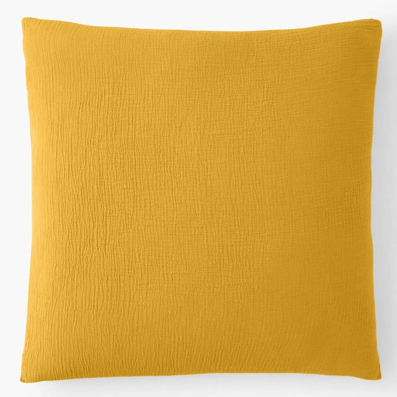 Taie d'oreiller 100% Gaze de coton jaune