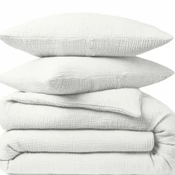 Taie d'oreiller 100% Gaze de coton blanche