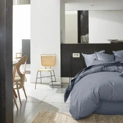 Taie D'oreiller 100% Percale de Coton bleu forever