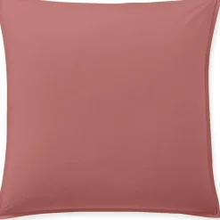 Taie D'oreiller 100% Percale de Coton vieux rose