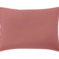 Taie D'oreiller 100% Percale de Coton vieux rose