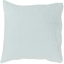 Taie d'oreiller en lin lavé bleu 80x80cm