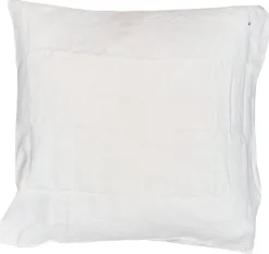 Taie d'oreiller en lin lavé rose pâle 65x65cm