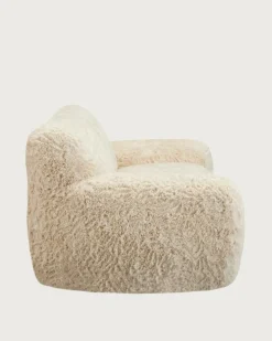 Teddy - Canapé 2 places en tissu fourrure imitation mouton