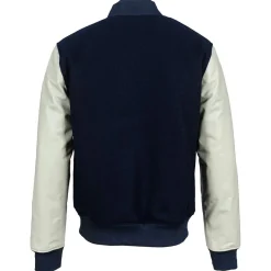 Teddy en Laine & Cuir Char bleu