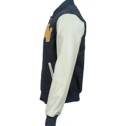 Teddy en Laine & Cuir Char gris anthracite