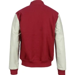 Teddy en Laine & Cuir Char rouge